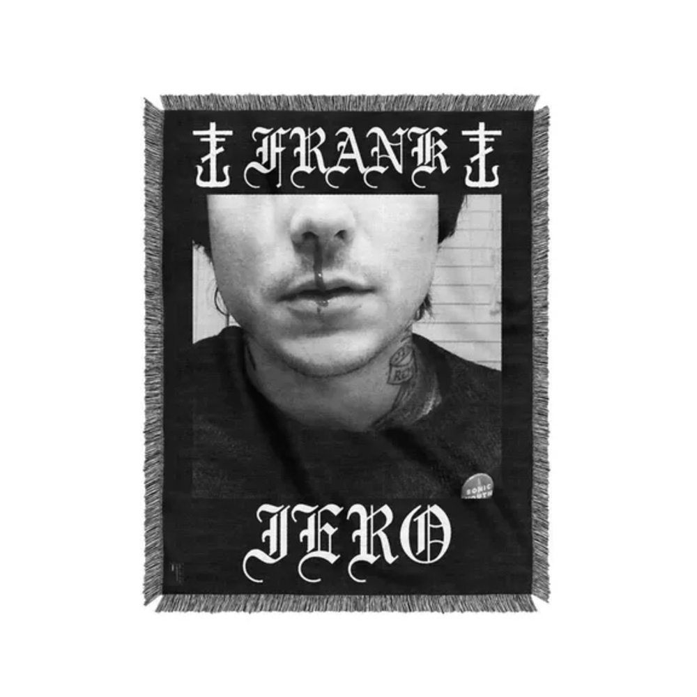 Black and White Frank Iero Tapestry